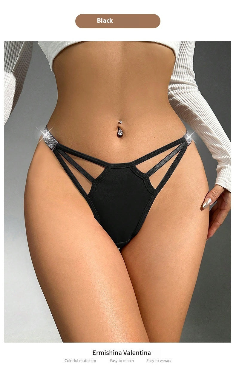 Women's Low Waist Briefs Underwear Thin T-back