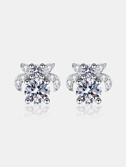 1 Carat Moissanite 925 Sterling Silver Stud Earrings