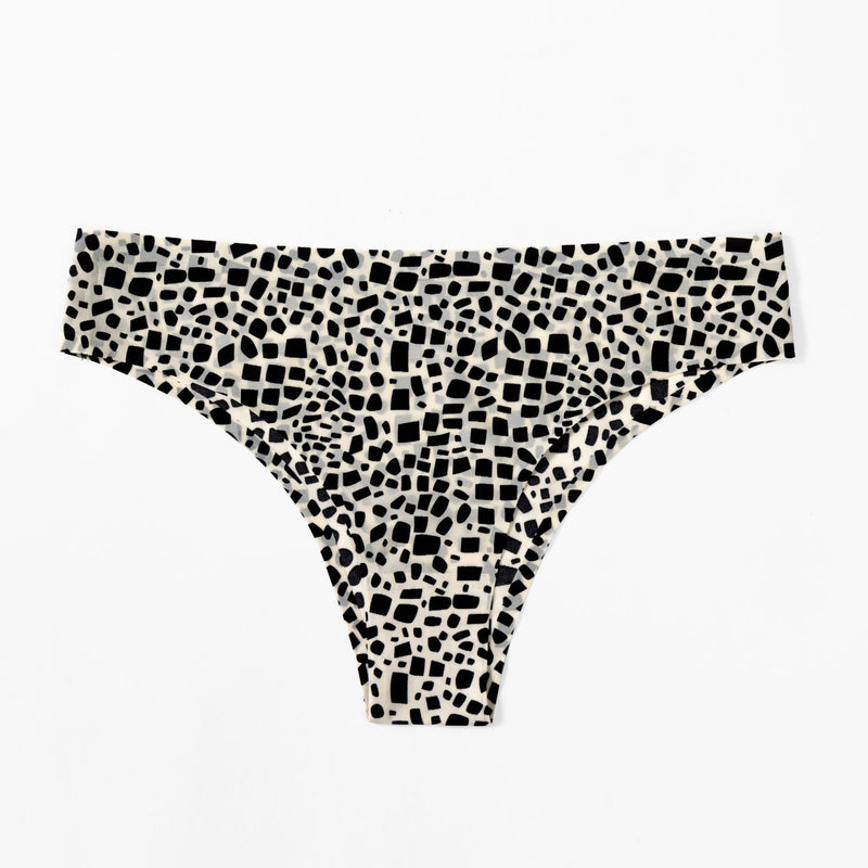 Leopard Print Underwear Women's Breathable Traceless Ice Silk Briefs