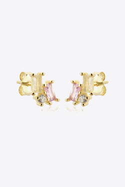 Zircon 925 Sterling Silver Stud Earrings