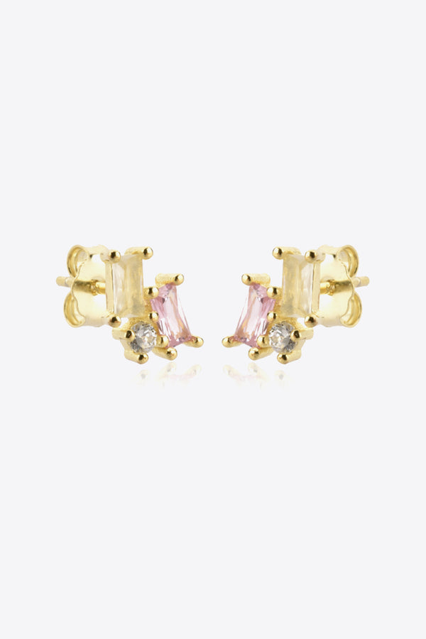 Zircon 925 Sterling Silver Stud Earrings