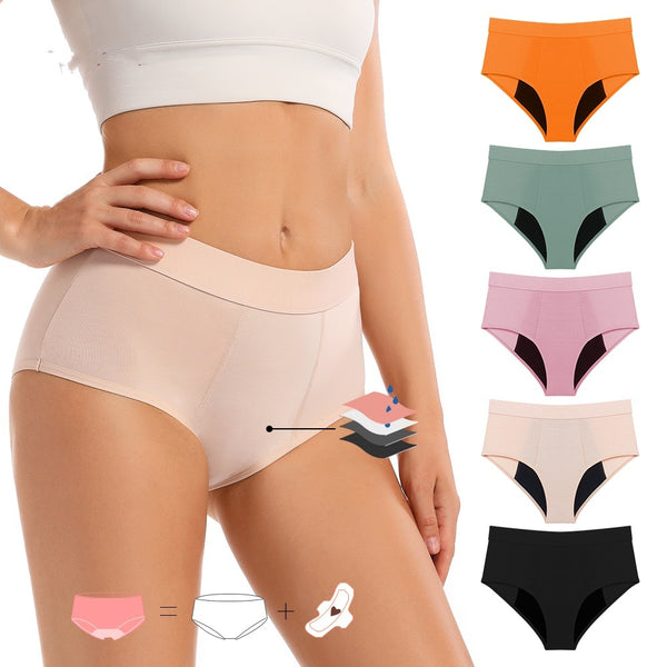 Briefs High Waist Breathable Menstrual Menstrual Period Panties