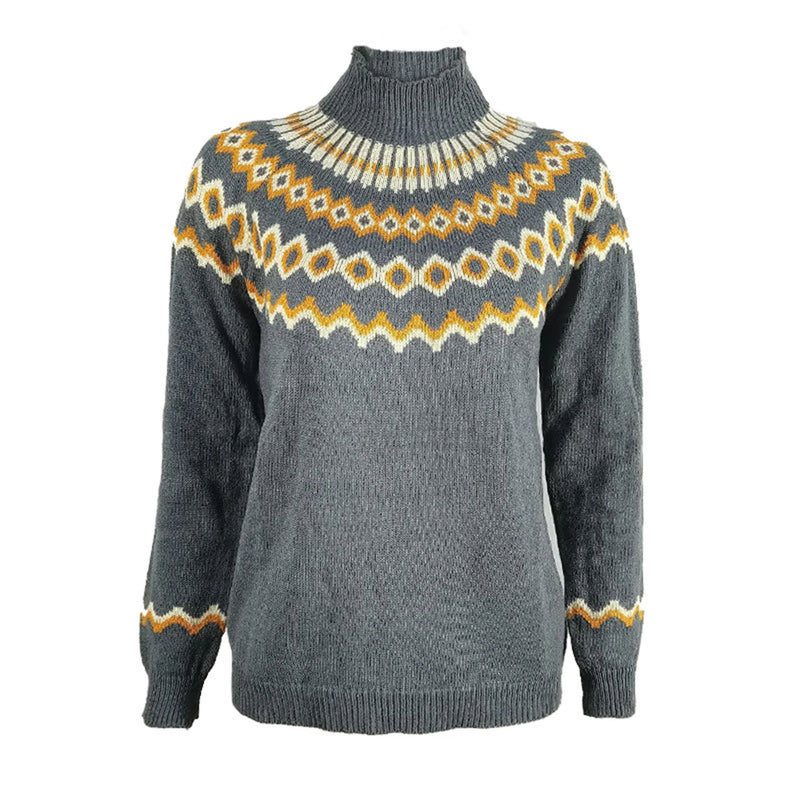 Long Sleeve O Neck Knitted Sweater