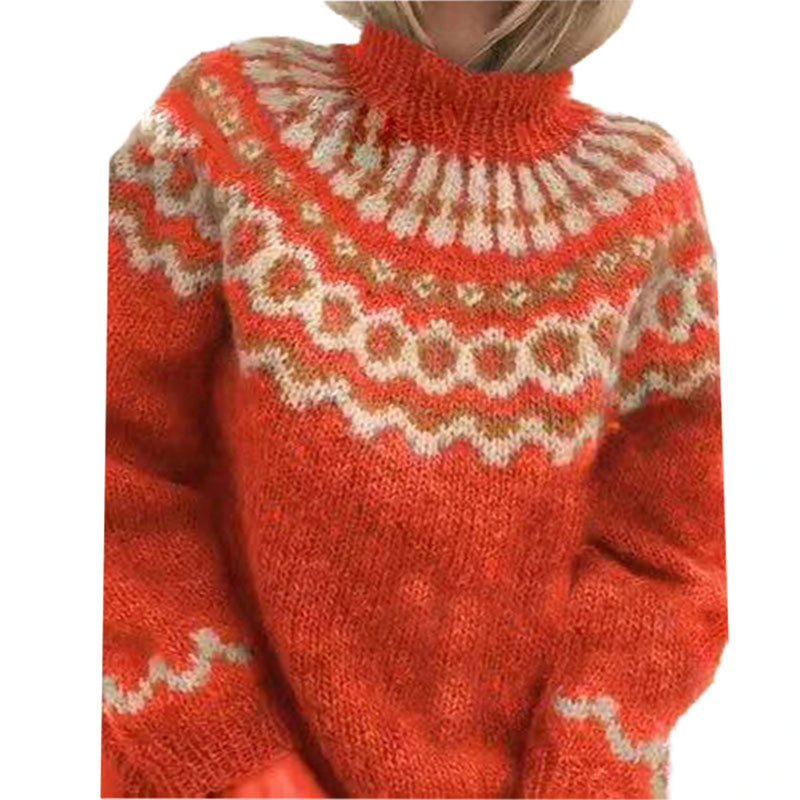 Long Sleeve O Neck Knitted Sweater