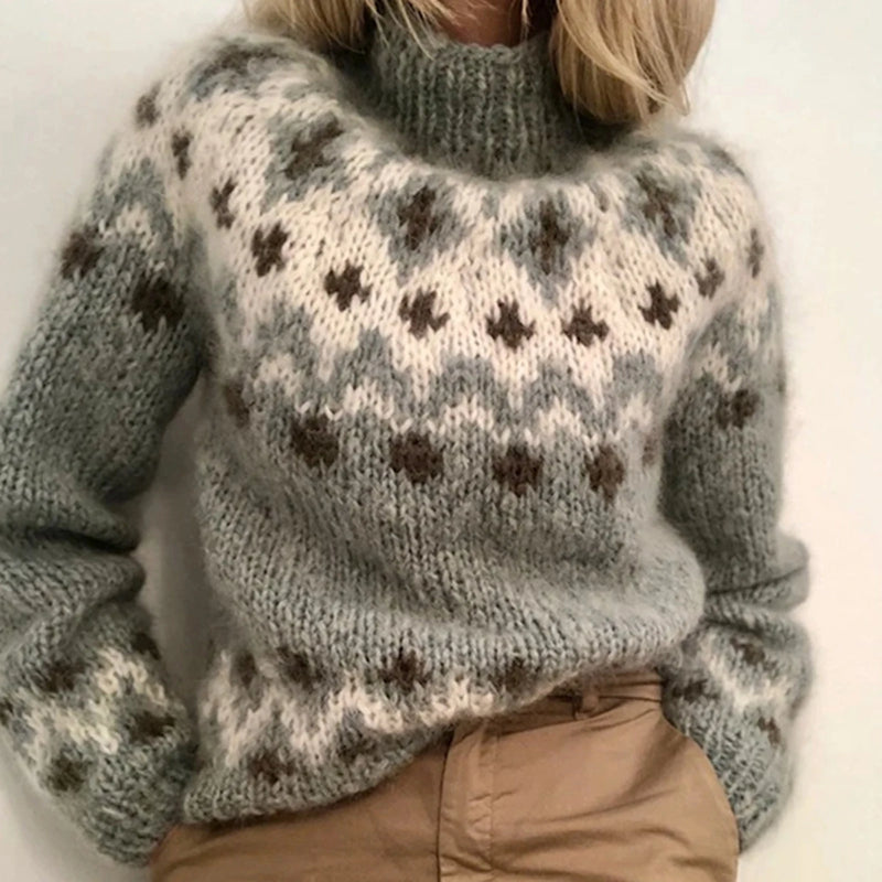 Long Sleeve O Neck Knitted Sweater