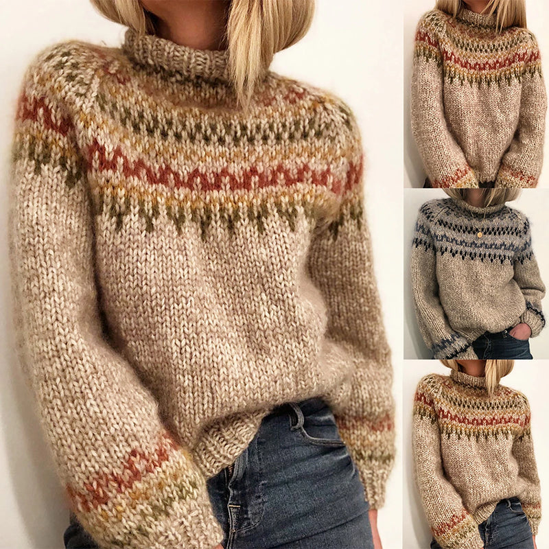 Long Sleeve O Neck Knitted Sweater