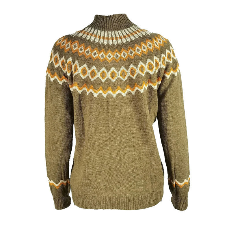 Long Sleeve O Neck Knitted Sweater