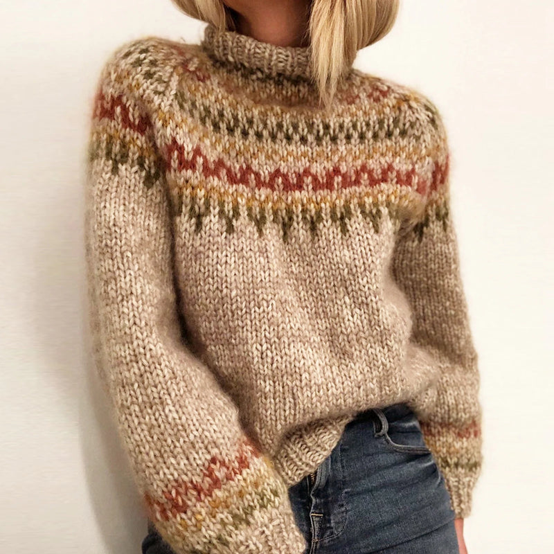 Long Sleeve O Neck Knitted Sweater