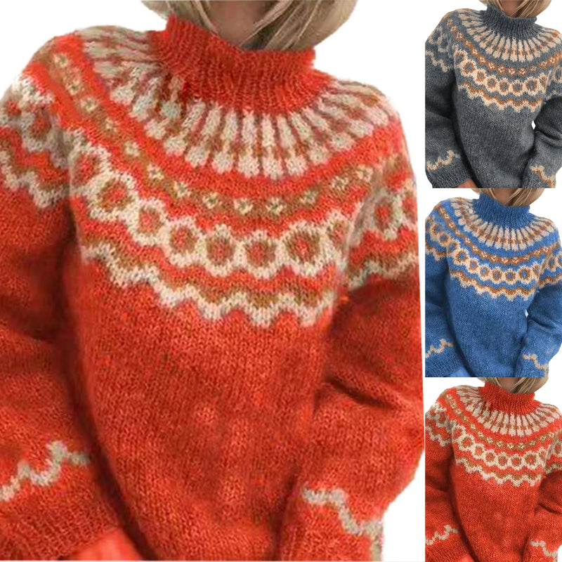 Long Sleeve O Neck Knitted Sweater