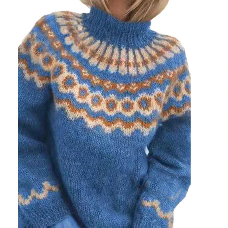 Long Sleeve O Neck Knitted Sweater