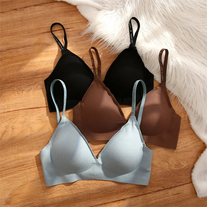 Wireless Bra Deep V Padded Bralette S-XL