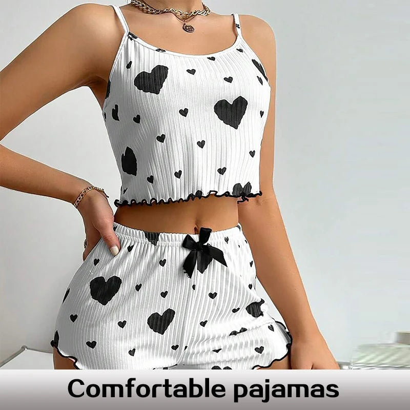 Silk Suspender Pajama Set