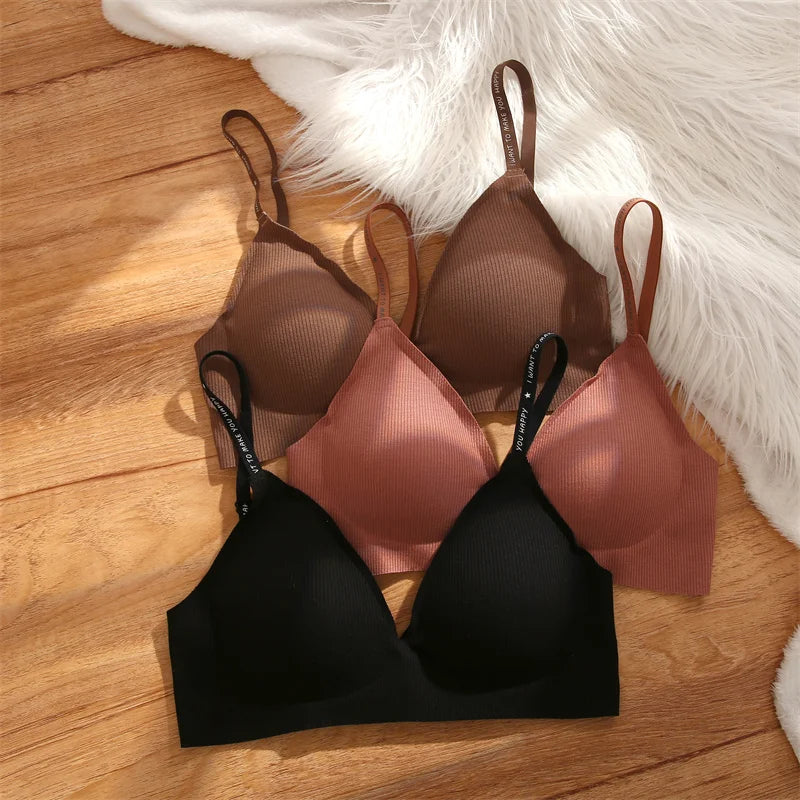 Wireless Bra Deep V Padded Bralette S-XL