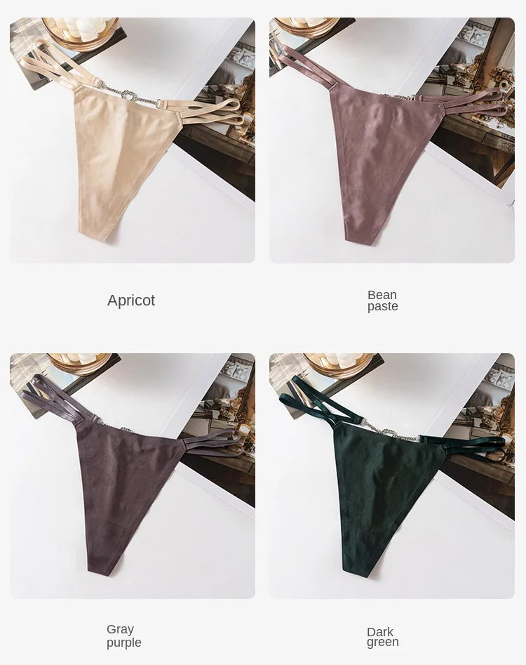 Sexy Low Waisted Ice Silk Thongs