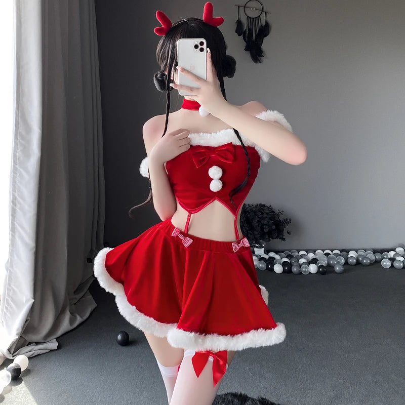 Red Plush Santa Lingerie