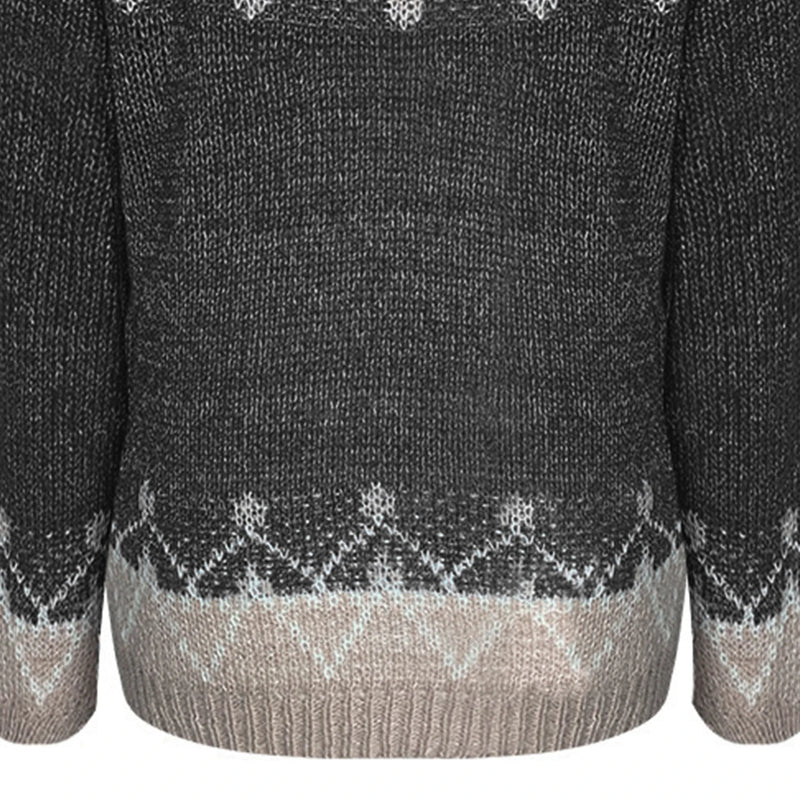 Long Sleeve O Neck Knitted Sweater