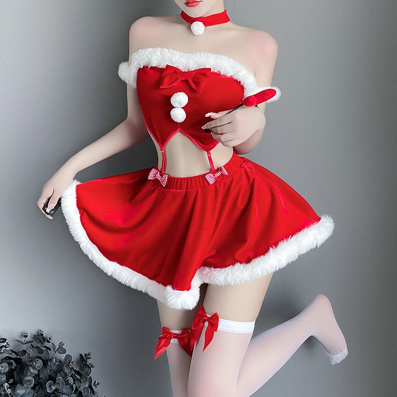 Red Plush Santa Lingerie