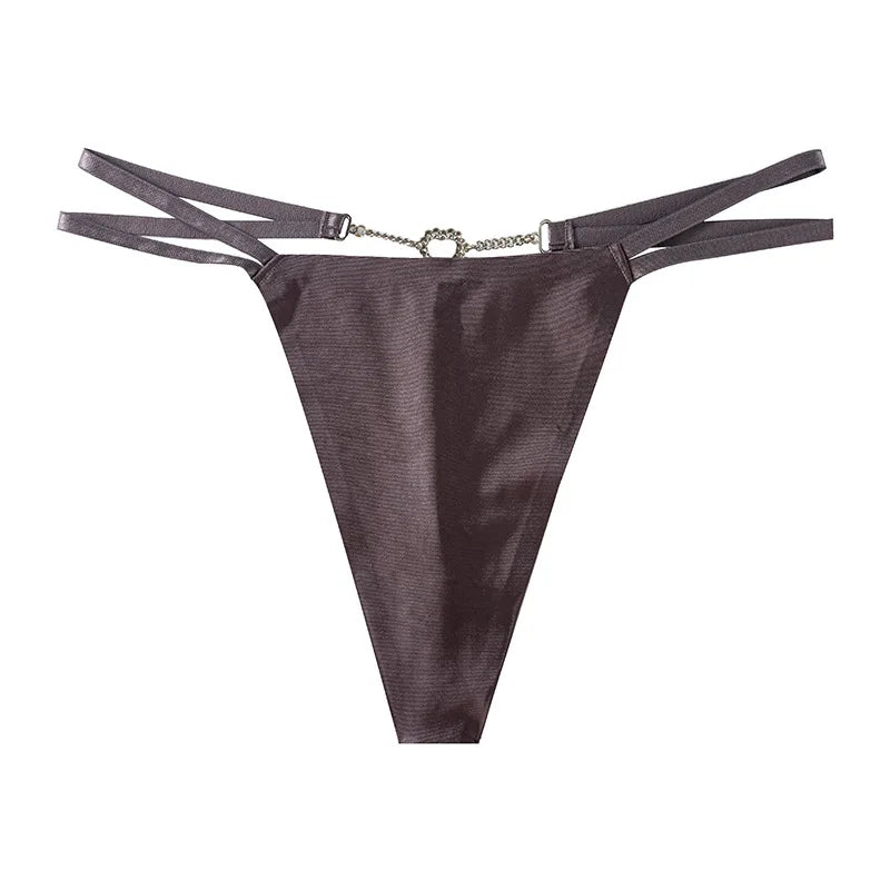 Sexy Low Waisted Ice Silk Thongs