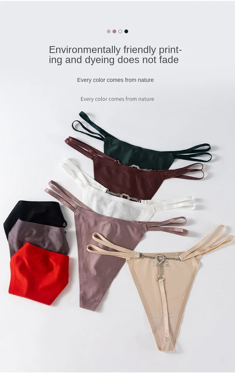 Sexy Low Waisted Ice Silk Thongs