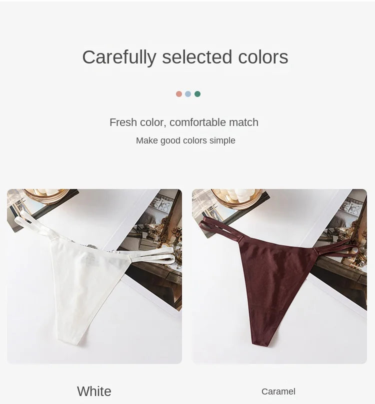 Sexy Low Waisted Ice Silk Thongs