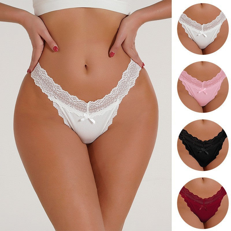 Multi Color Pure Cotton Crotch Women's Lace Underwear